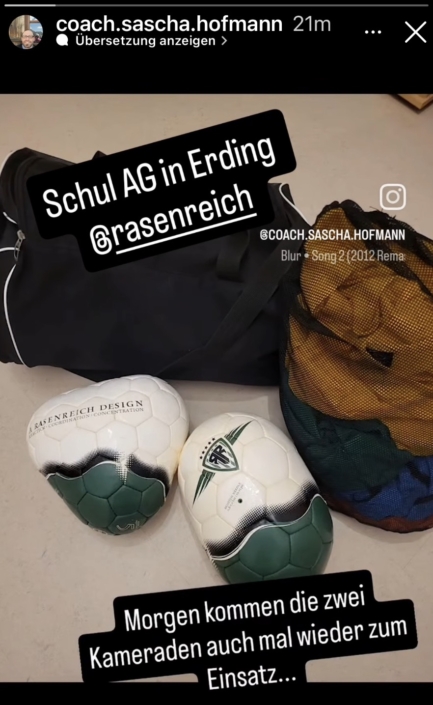 Schul AG nutzt Corpus Bälle Corpus von Rasenreich in der Schul AG in Erding